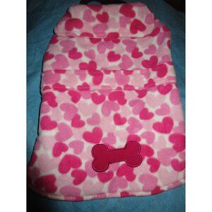 NWT East Side Collection Heart Fleece Jacket Dog Pink Dog Puppy Coat Small/Med